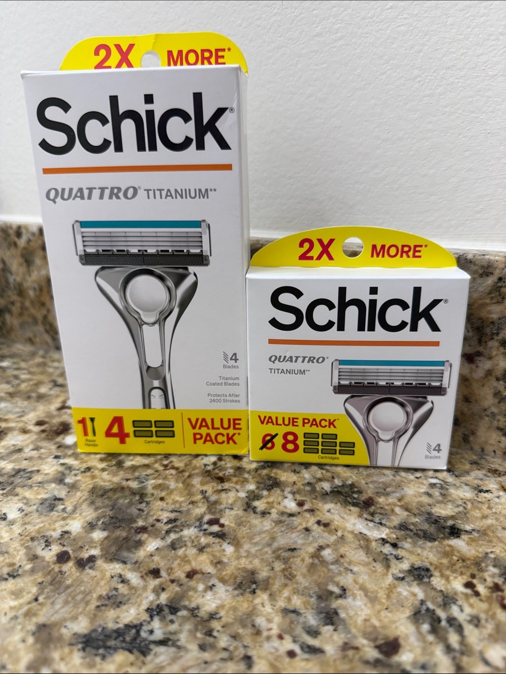 NWT Schick Quattro Titanium Razor Blade Value Pack Set